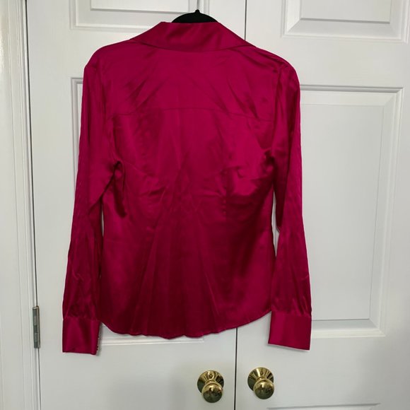 Cache Pink Silk Blouse Size Medium - Picture 3 of 3